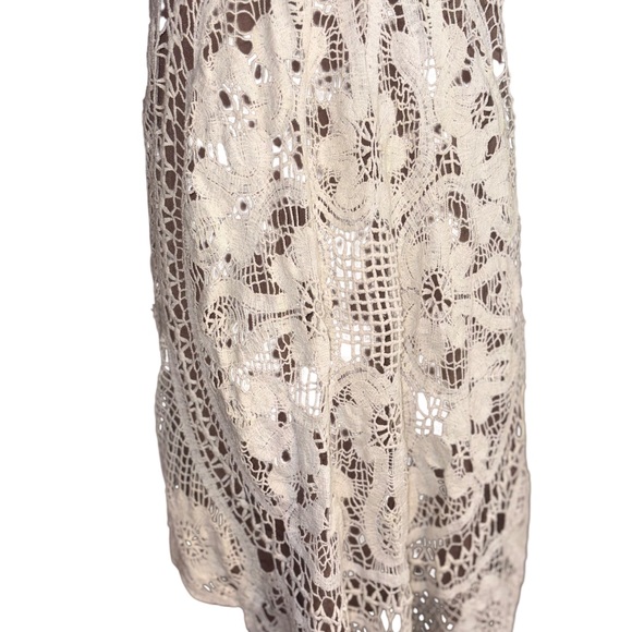 Judith March crochet overlay dress delicate lace design adjustable straps medium - Picture 4 of 11
